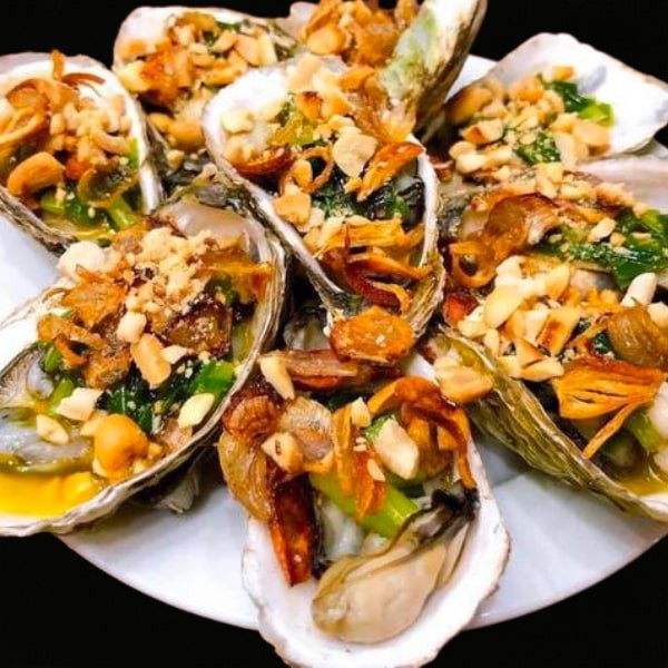 Grilled Oysters With Scallion Oil